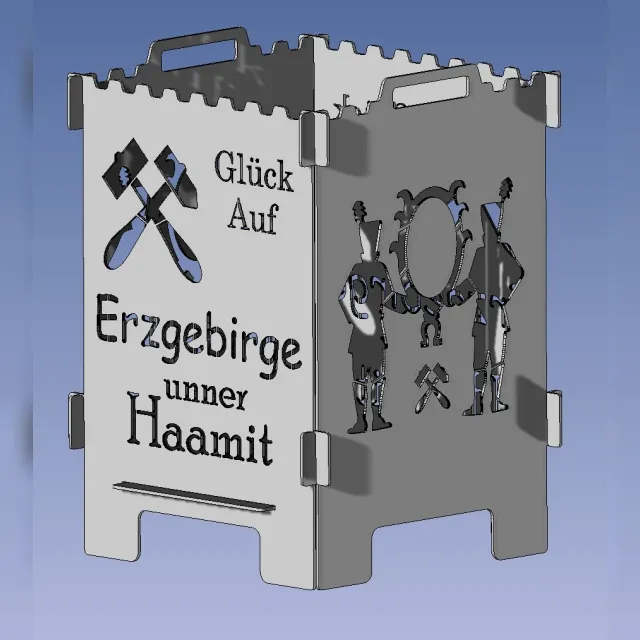 Feuerlaterne Motiv Bergmänner & Glück Auf