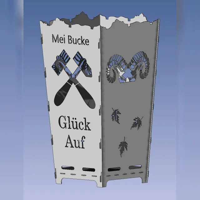 Feuerkorb-Motiv „Glück Auf“ (016-FK)