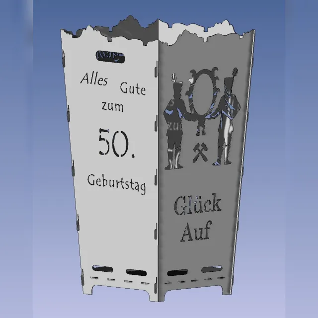 Feuerkorb-Motiv 50. Geburtstag