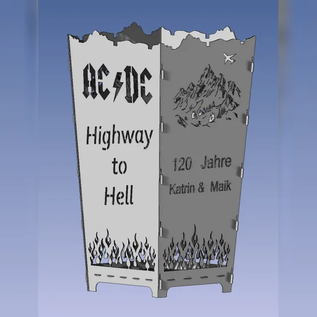 Feuerkorb „AC-DC“, Highway to Hell