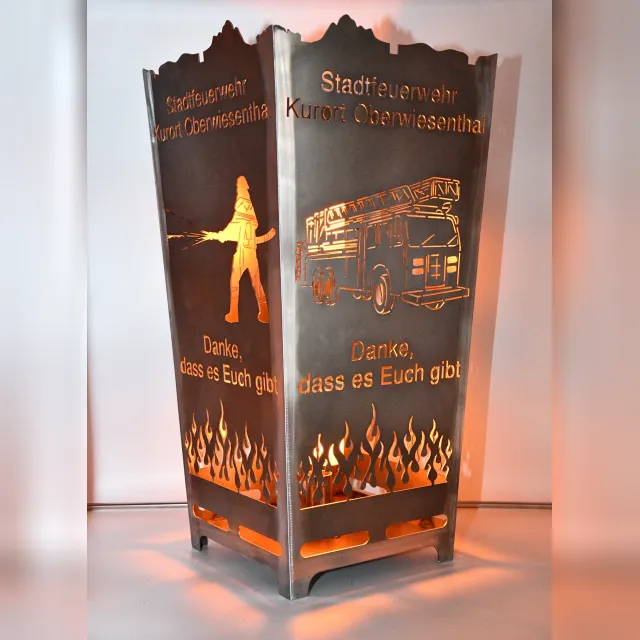 Feuerkorb-Motiv Stadtfeuerwehr
