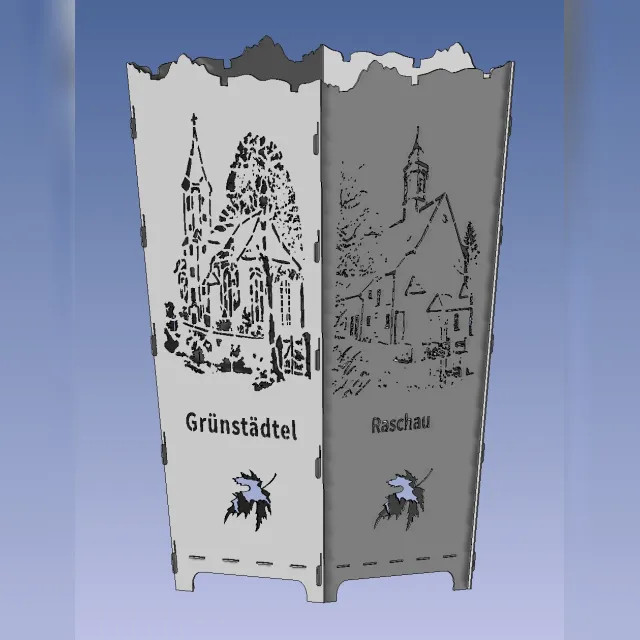 Feuerkorb-Motiv Grünstädtel Raschau
