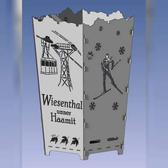 Feuerkorb-Motiv Seilbahn Wiesenthal