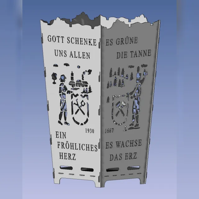 Feuerkorb-Motiv Fröhliches Herz