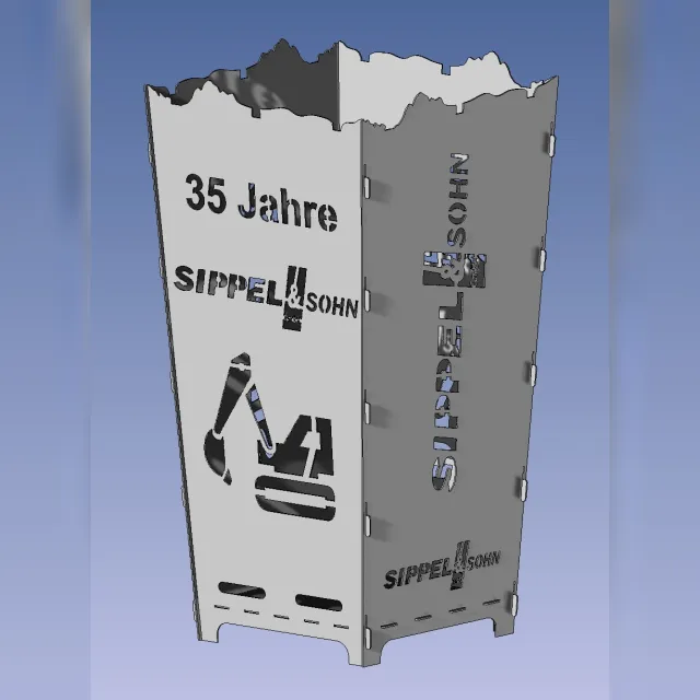 Feuerkorb Motiv Firma