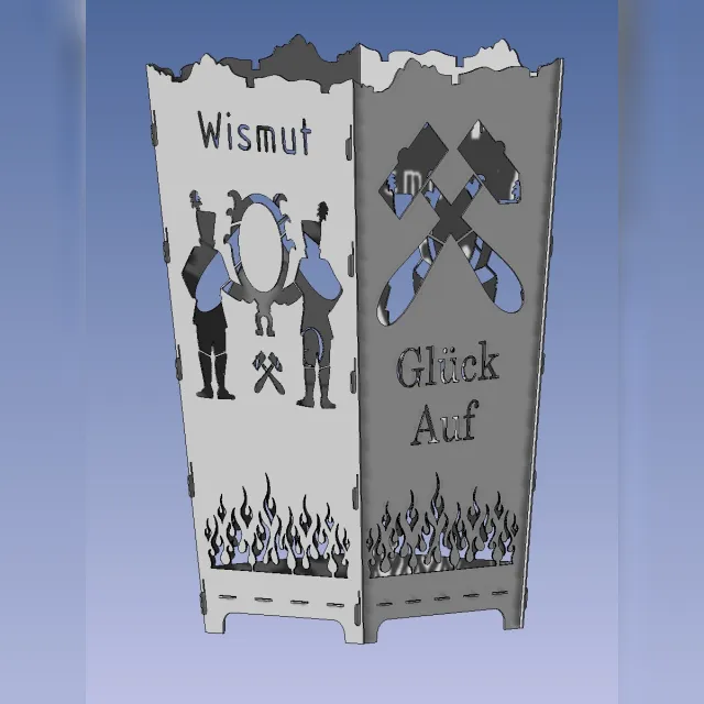 Feuerkorb Wismut Glück auf