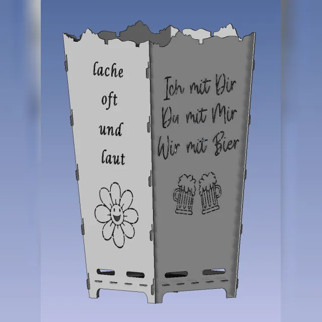 Feuerkorb Motiv Bier