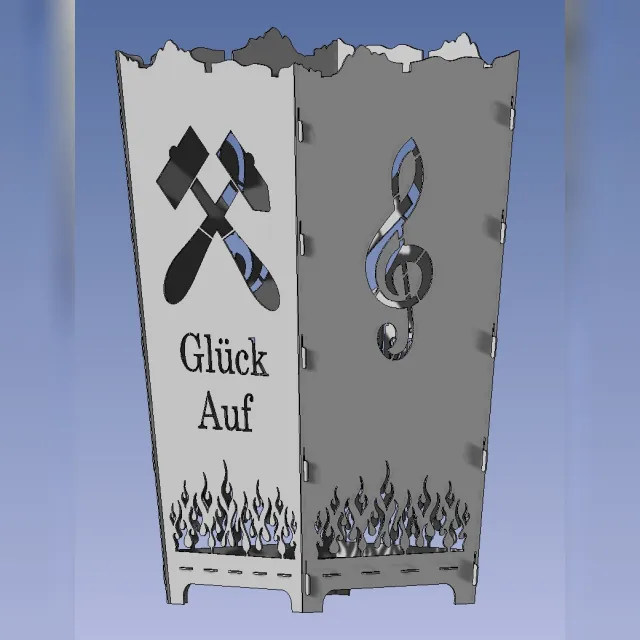 Feuerkorb Glück Auf, Notenschlüssel
