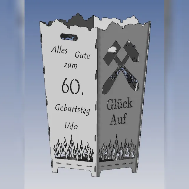 Feuerkorb Alles Gute zum 60.