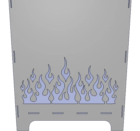 Feuerkorb mit Zuluftgestaltung Flammen